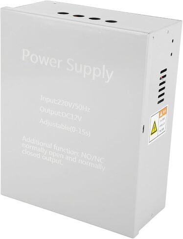 Access Control Delay Power Box, 12V 3A 220V High Efficiency Metal Door Access Power Supply Box for Building Intercom in Saudi Arabia
