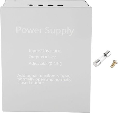 Access Control Delay Power Box, 12V 3A 220V High Efficiency Metal Door Access Power Supply Box for Building Intercom in Saudi Arabia