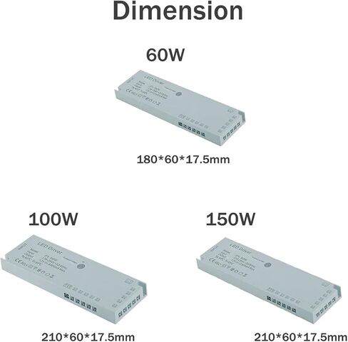 AC 176V-265V to DC 12V 24V 150W Cabinet LED Light Switch Power Supply Closet Motion Sensor with Constant Voltage Drive(24V_100W) in Saudi Arabia