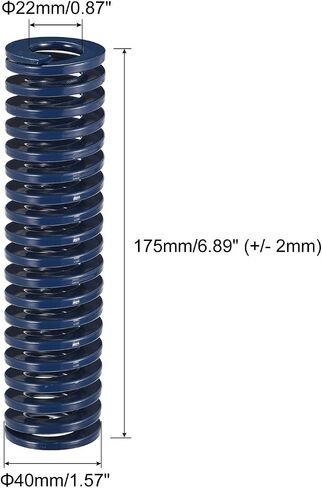uxcell 3D Printer Die Spring, 25mm OD 40mm Long Spiral Stamping Light Load Compression Mould Die Springs for 3D Printer Electric Part, Blue in Saudi Arabia