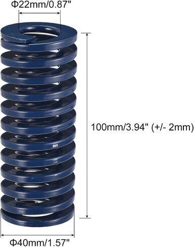 uxcell 3D Printer Die Spring, 25mm OD 40mm Long Spiral Stamping Light Load Compression Mould Die Springs for 3D Printer Electric Part, Blue in Kuwait