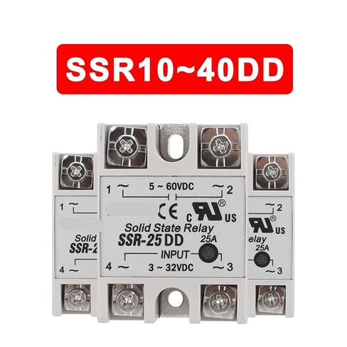 SSR -10DD 25DD 40DD DC CONTROL DC SSR White Shell مرحلة الصلبة المرحلة الصلبة 5 ~ 60VDC إلى 3 ~ 32VDC 1PCS (25DD) in Saudi Arabia