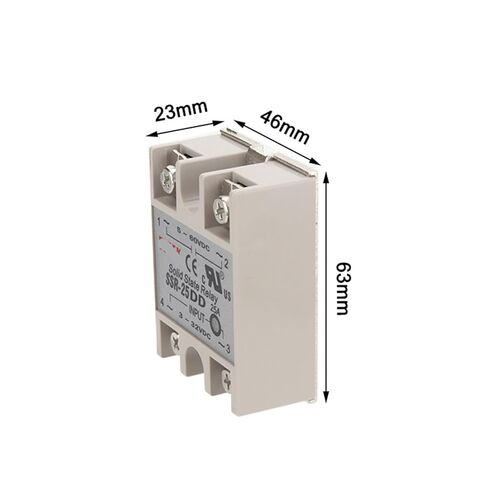 SSR -10DD 25DD 40DD DC CONTROL DC SSR White Shell مرحلة الصلبة المرحلة الصلبة 5 ~ 60VDC إلى 3 ~ 32VDC 1PCS (25DD) in Saudi Arabia
