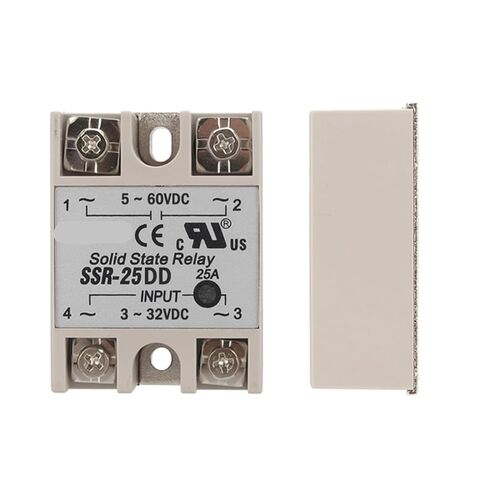 SSR -10DD 25DD 40DD DC CONTROL DC SSR White Shell مرحلة الصلبة المرحلة الصلبة 5 ~ 60VDC إلى 3 ~ 32VDC 1PCS (25DD) in Saudi Arabia