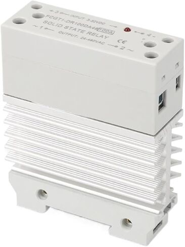 10A 25A 40A 60A 80A 100A Single Phase Slim SSR Solid State Relay with Heat Sink Industrial Relay DIN Rail Mount 1Pcs(AC Control AC,80A) in Saudi Arabia