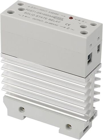 10A 25A 40A 60A 80A 100A Single Phase Slim SSR Solid State Relay with Heat Sink Industrial Relay DIN Rail Mount 1Pcs(AC Control AC,80A) in Saudi Arabia