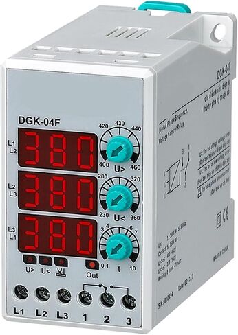 DGK-04F Phase Sequence Three Phase Failure Voltage Protection Relay Voltage Seting Relay(3 * 380V Non-Neutral) 1Pcs in Saudi Arabia