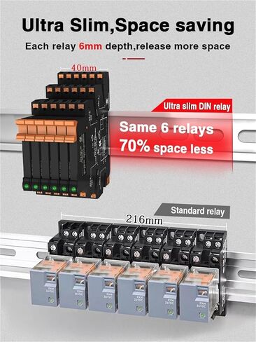 DC Control AC Slim Interface Solid State Relay Module Din SSR Slim Relay DC Control DC 41F-1Z-C2/C4 SSR Relay Din Rail 1Pcs(2A SSR DC-AC C4) in Saudi Arabia
