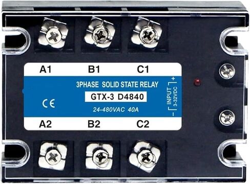 3-SSR DC-AC 10A 25A 40A 60A 80A 100A 120A 200A وحدة ترحيل الحالة الصلبة ثلاث مرحلة 3-32V DC CONTROL 24-480V AC 10DA 25DA 40DA 1PCS (H-110 (10-40A)) in Saudi Arabia