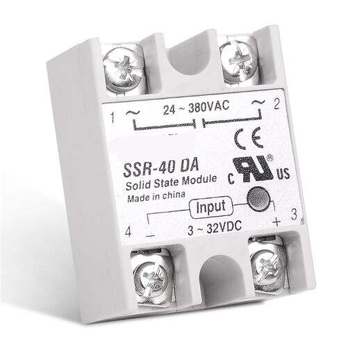 Industrial 40A DC-AC Singh Phase SSR Solid State Relay SSR-40DA Input 3-32V DC to AC Output 24-380V 40DA 1Pcs in Saudi Arabia