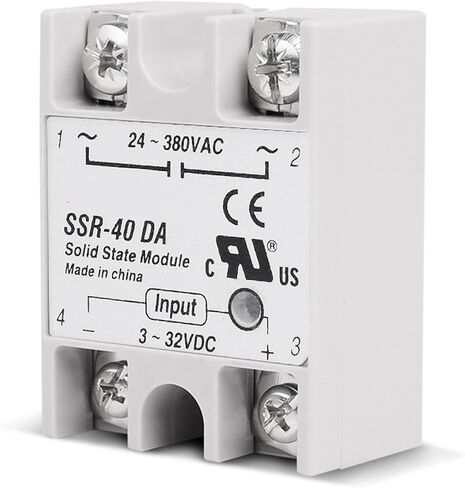 Industrial 40A DC-AC Singh Phase SSR Solid State Relay SSR-40DA Input 3-32V DC to AC Output 24-380V 40DA 1Pcs in Saudi Arabia
