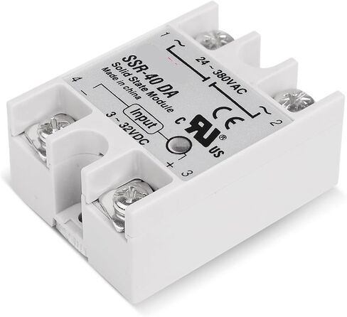 Industrial 40A DC-AC Singh Phase SSR Solid State Relay SSR-40DA Input 3-32V DC to AC Output 24-380V 40DA 1Pcs in Saudi Arabia