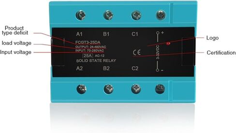 DA ثلاث مرحلة من المرحلة الصلبة ترحيل 25A 40A 100A DC إلى AC 3 المرحلة SSR 3-32V DC CONTROL 24-480V 1PCS (DC CONTROL AC ، 80A) in Saudi Arabia