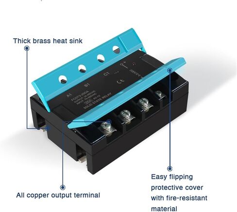 DA ثلاث مرحلة من المرحلة الصلبة ترحيل 25A 40A 100A DC إلى AC 3 المرحلة SSR 3-32V DC CONTROL 24-480V 1PCS (DC CONTROL AC ، 80A) in Saudi Arabia