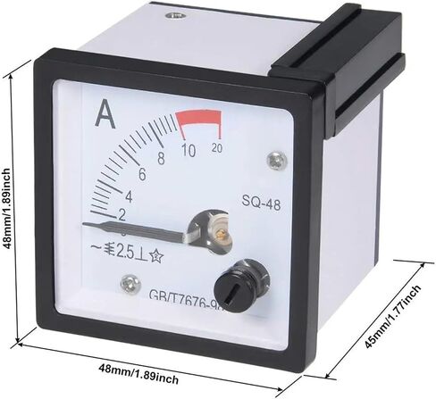 SQ-48 لوحة AMMETER GAUGE AMPERE 1A 2A 3A 5A 10A 20A 30A 50A المؤشر من النوع 1PCS (300A (5A)) in Saudi Arabia