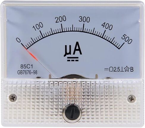 85C1 Analog Current Panel Meter DC 0-50uA 100uA 200uA Ammeter for Circuit Testing Ampere Tester Gauge 1Pcs(0-100uA) in Saudi Arabia