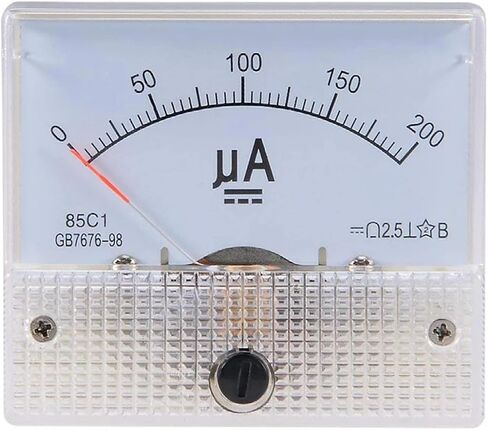 85C1 Analog Current Panel Meter DC 0-50uA 100uA 200uA Ammeter for Circuit Testing Ampere Tester Gauge 1Pcs(0-100uA) in Saudi Arabia