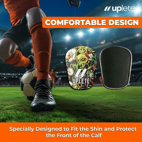 Mini Soccer Shin Guards for Kids and Come - منصات شين خفيفة الوزن للبنين والبنات والشباب والرجال - دعم الرغوة المريح وتناسب التدريب والألعاب in Kuwait