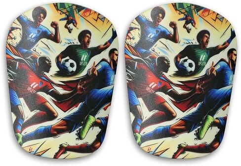 Mini Soccer Shin Guards for Kids and Come - منصات شين خفيفة الوزن للبنين والبنات والشباب والرجال - دعم الرغوة المريح وتناسب التدريب والألعاب in Kuwait