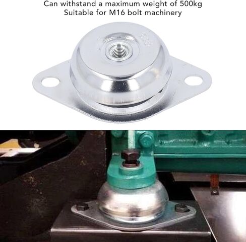 Yunseity Generator Anti Vibration Pad, 500KG Weight Bearing Generator Rubber Shock Absorption Mounts, Vibration Dampener for M16 Bolt Machinery, Enhanced Stability in Saudi Arabia