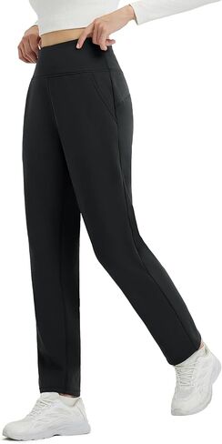 beleaf Women's Travel Pants Fleece Lined High Waisted Golf Pants Winter Warm Thermal Water Resistant Athletic Work Casual in Saudi Arabia