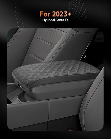 CDEFG for Hyundai Santa Fe 2024 2025 MX5 Center Console Cover Armrest Box Cover for Santa Fe 2024 2025 Accessories Arm Rest Protector Santa Fe SE/SEL/XRT/Limited/Calligraphy (Dark Gray in Saudi Arabia
