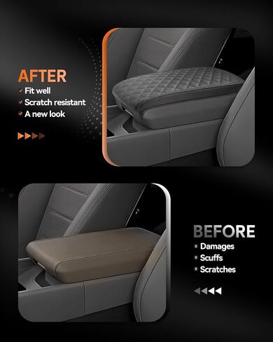 CDEFG for Hyundai Santa Fe 2024 2025 MX5 Center Console Cover Armrest Box Cover for Santa Fe 2024 2025 Accessories Arm Rest Protector Santa Fe SE/SEL/XRT/Limited/Calligraphy (Dark Gray in Saudi Arabia