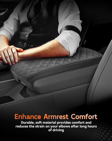 CDEFG for Hyundai Santa Fe 2024 2025 MX5 Center Console Cover Armrest Box Cover for Santa Fe 2024 2025 Accessories Arm Rest Protector Santa Fe SE/SEL/XRT/Limited/Calligraphy (Dark Gray in Saudi Arabia