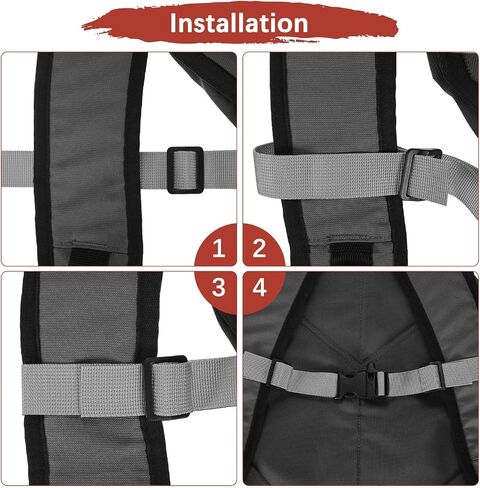 حزام صندوق الظهر [2pcs] - أحزمة القص القابل للتعديل مع استخدام مشبك صافرة الطوارئ لاستبدال حقيبة الظهر والمشي - [الوردي والبرتقالي] in Saudi Arabia