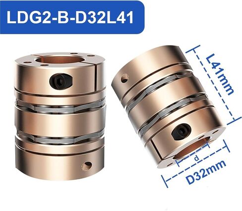 LDG2-B-D32L41 Shaft Coupler 8 Screws High Strength Flexible Connecting Disk Coupling for Motor 1Pcs(13X13) in Saudi Arabia