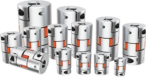 LF-D-D14L22 LF Two Jaw D14L22 Coupler Aluminium Plum Flexible Shaft Coupling Stepper Motor Connector CNC 3/4/5/6/6.35mm 1Pcs(6.35mmX6.35mm) in Saudi Arabia