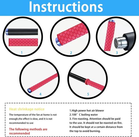 Aventik X-Tube Heat Shrink Wrap Tubing for Fishing Rod Grips with Non Slip Waterproof and Insulation 40 Inch Lengths Durable Repair in Saudi Arabia