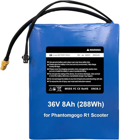 36v 8000mah استبدال بطارية سكوتر الكهربائية للركاب Phantomgogo R1 Scooter ، 36v 288wh حزمة بطارية الليثيوم in Kuwait