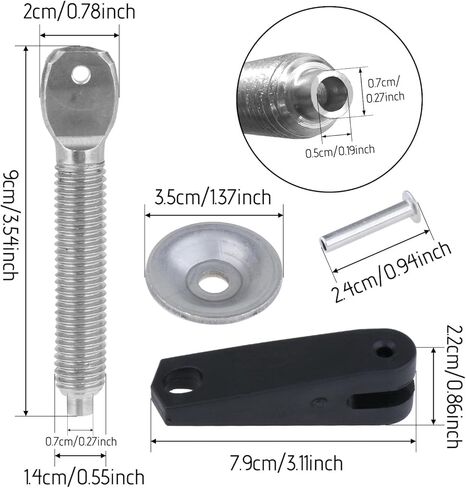 2X Clamp Screw and Handle Assembly Set, 90243-04M01 6G1-43116 6E0-43118-00 Replace 6E7-43116-00 6E0-43118-01 for Outboard in Saudi Arabia