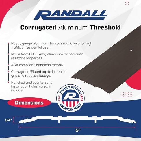 Randall 5inches Wide x 1/4inches High Dark Bronze Threshold (3 FT Long) in Saudi Arabia