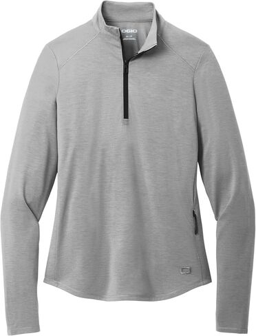 OGIO للسيدات Motion Quarter Zip | رطوبة فتيل تمارين الرياضة أعلى ، ألواح الأكمام الطويلة الرياضية لممارسة الرياضة وارتداء غير رسمي in Saudi Arabia