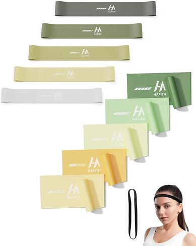 Fabric Resistance Bands for Women – 5 Level Exercise Bands Resistance Set, Resistance Bands for Working Out with Handles, Workout Bands Resistance for Women, Yoga, Pilates, Glutes, Legs,Vigor Yellow in Saudi Arabia