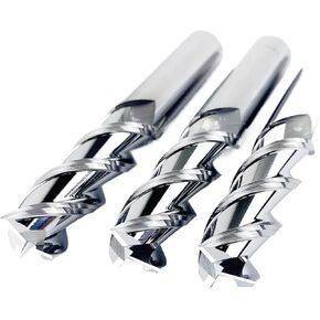 Hrc55 Tungsten Steel Milling Tool ​1-20mm Cuttering 3 Flute Carbide Flat End Mill for Aluminum Alloy and Wood(2.5x8x4Dx50) in Kuwait