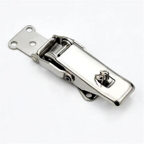 Stainless Steel Buckle Snap Hasp Cabinet Luggage Closure Spring Loaded Toggle Tie DIY Metal Buckles Lock Fasteners Tools 1Pcs(Iron Galvanization) in Saudi Arabia