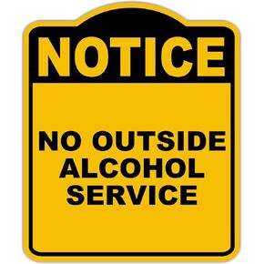 لا توجد خدمة خارجة عن خدمة الكحول الأصفر علامة مركبة من الألومنيوم الأسود الأسود 8.5 × 10 بوصات in Kuwait