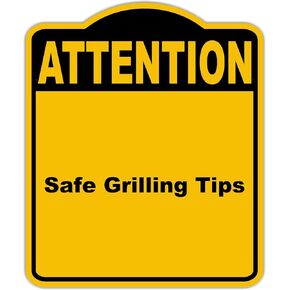 نصائح شواء آمنة الانتباه الصفراء السوداء الألومنيوم المركب 15 × 18 بوصة in Kuwait