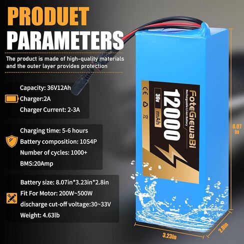 36V Lithium ion ebike بطارية 10AH ، 36 فولت للدراجة الكهربائية ، محرك الدراجات الكهربائية مع شاحن ، من 200 واط - 500 واط in Kuwait