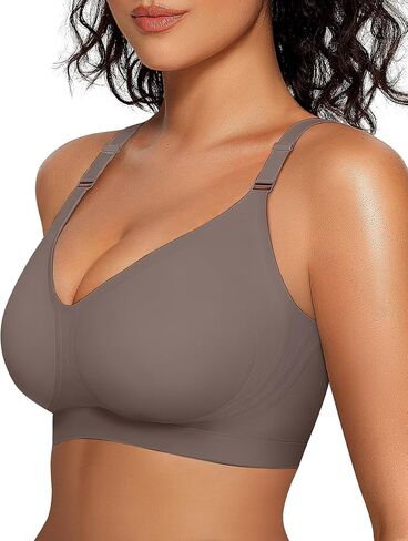 Oeak Womens Seamless Bras Bra مريحة لا يوجد underwire دعم كامل bralette دفع أعلى بالإضافة in Kuwait