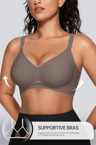 Oeak Womens Seamless Bras Bra مريحة لا يوجد underwire دعم كامل bralette دفع أعلى بالإضافة in Kuwait