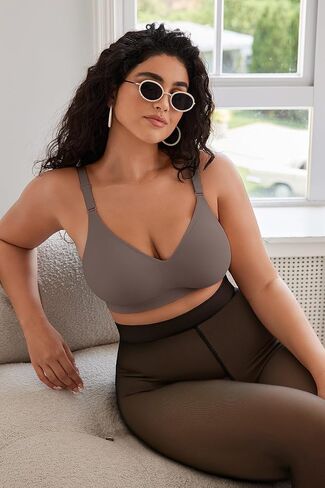 Oeak Womens Seamless Bras Bra مريحة لا يوجد underwire دعم كامل bralette دفع أعلى بالإضافة in Kuwait