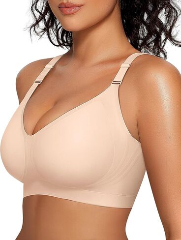 Oeak Womens Seamless Bras Bra مريحة لا يوجد underwire دعم كامل bralette دفع أعلى بالإضافة in Kuwait