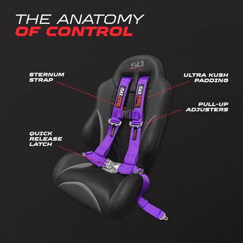 Black 4 Point Harness & Bypass Plug for Bucket Seat ، إصدار مزلاج ، 9 خيارات ألوان ، يعمل مع Canam UTVS ، تسخير السباق ، سيارة سباق ، و Off Road More (وحدة واحدة) [6008 ، 5999] in Kuwait