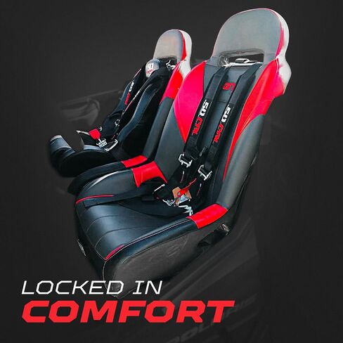 Black 4 Point Harness & Bypass Plug for Bucket Seat ، إصدار مزلاج ، 9 خيارات ألوان ، يعمل مع Canam UTVS ، تسخير السباق ، سيارة سباق ، و Off Road More (وحدة واحدة) [6008 ، 5999] in Kuwait