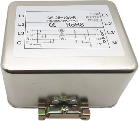 Three-Phase 380V 30A Power Filter CW12B-30A-S (005) Terminal Block Frequency Conversion Private Service(CW12B 10A R Guide Rail Type 10A) in Saudi Arabia