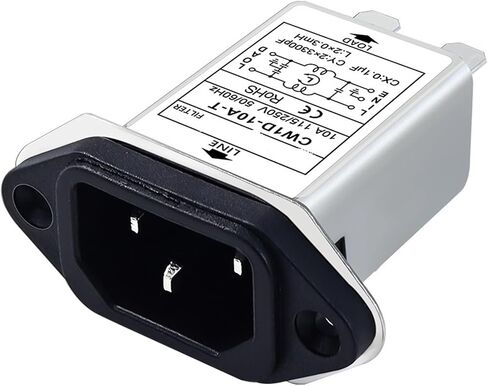IEC Socket Power Filter CW1D-3A6A10A-T Anti-Interference AC Audio Amplifier car 220V(Cw1d-6a-twideedge) in Saudi Arabia